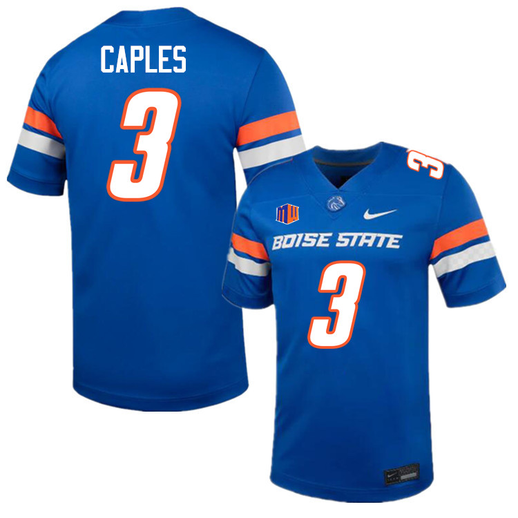 Latrell Caples Jersey, Boise State Broncos #3 Latrell Caples Football Jersey College Uniforms-Blue